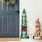 Glitzhome® 3.5ft. Wooden Welcome Christmas Tree Porch Sign
